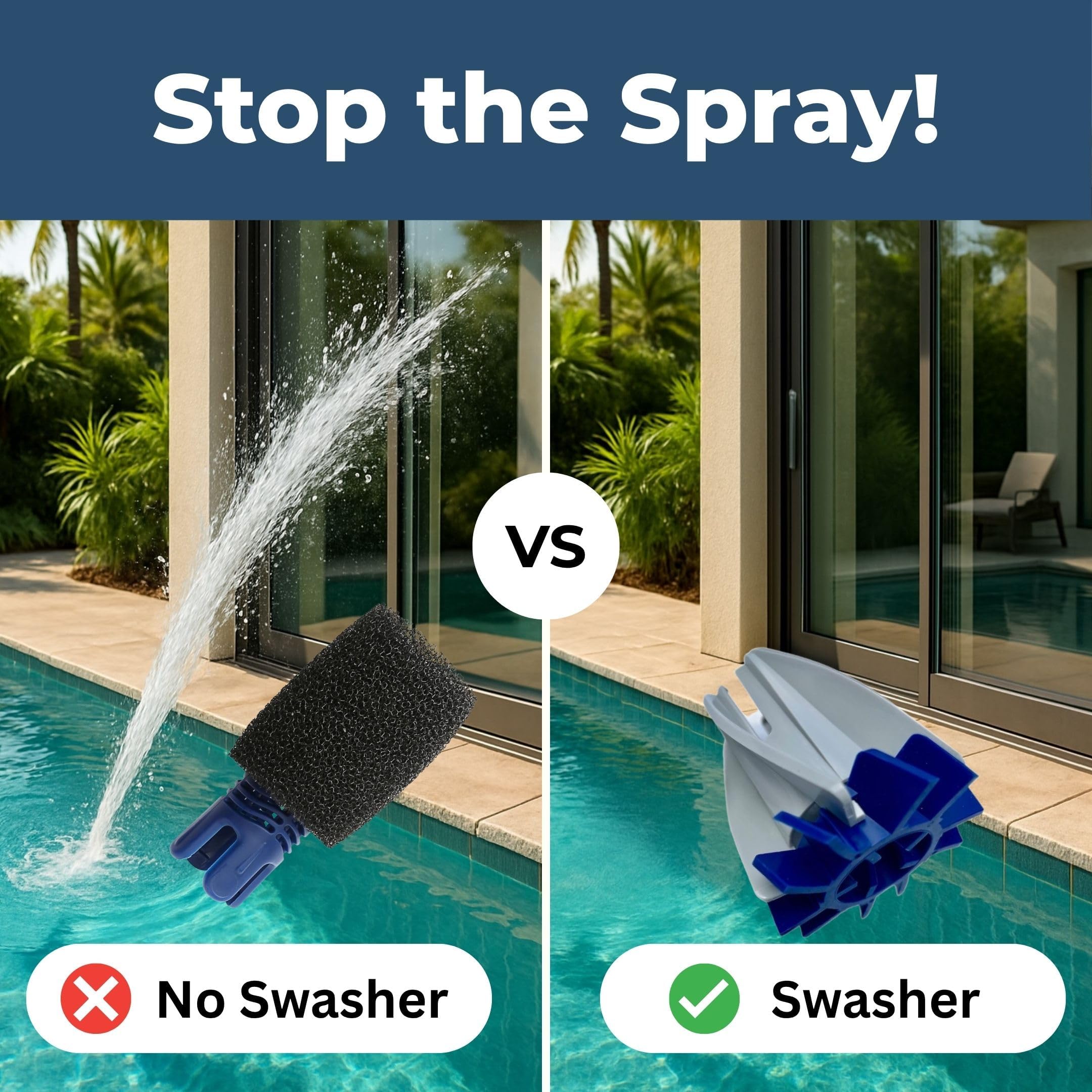 SWASHER Polaris tail foam replacement supports longer cleaner life with UV resistance.