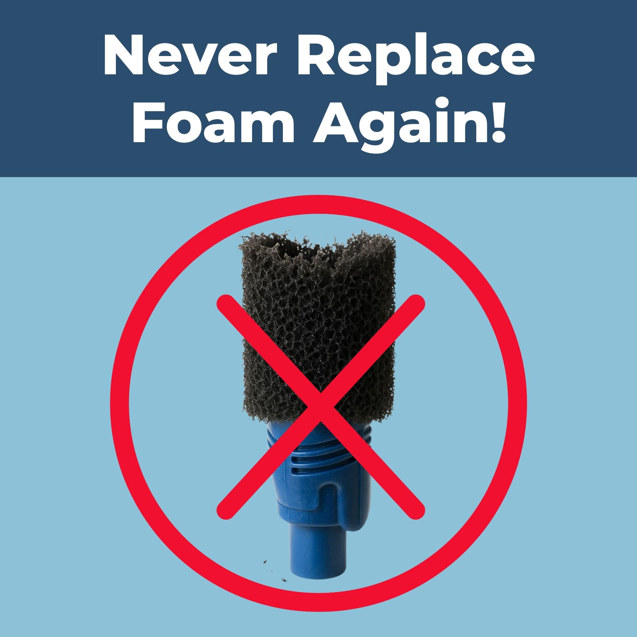 SWASHER Polaris tail foam replacement helps steer debris toward pickup.