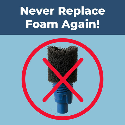 SWASHER Polaris tail foam replacement helps steer debris toward pickup.