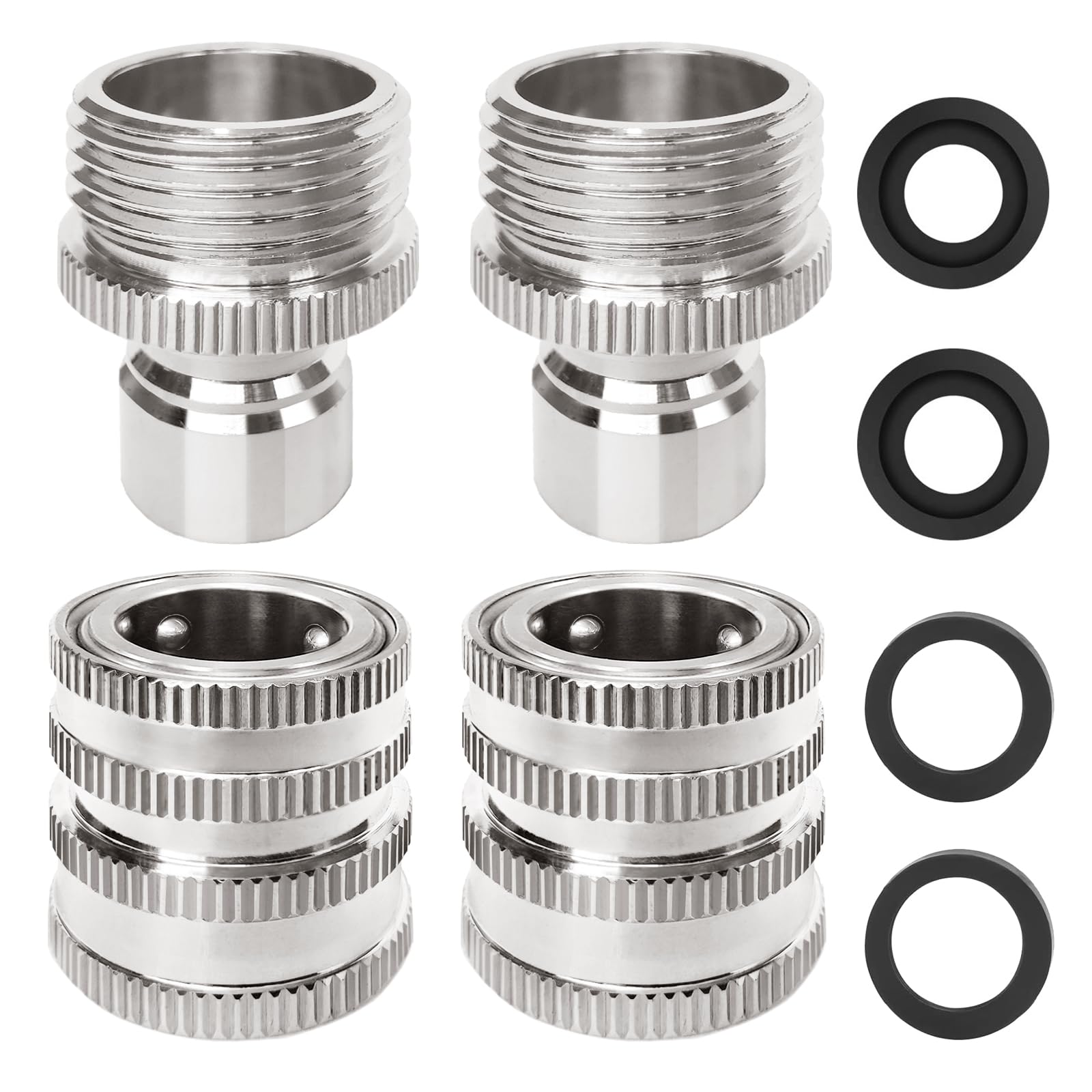 SWEAMTING garden hose quick connect with 3/4 inch fittings enables fast, secure hookups