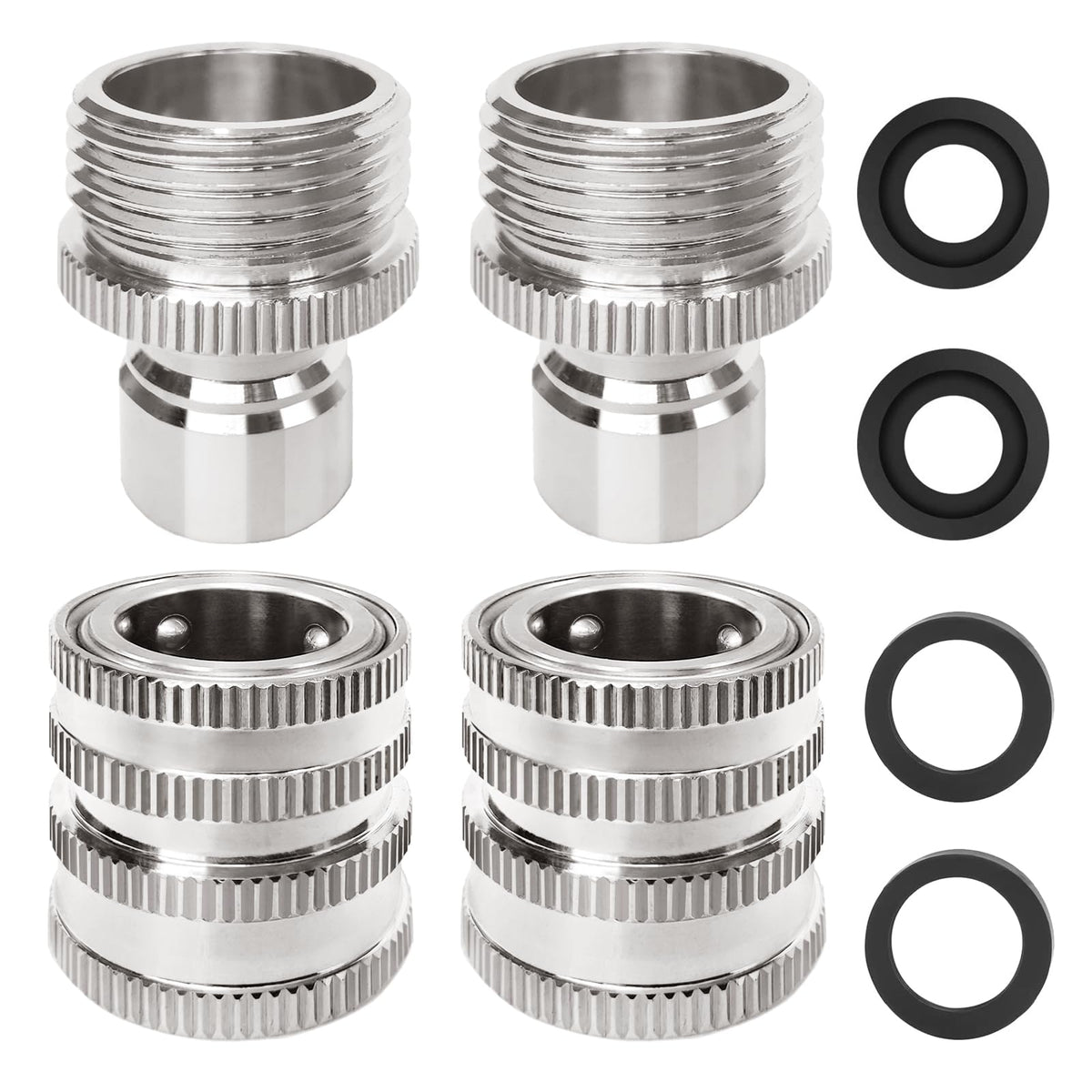 SWEAMTING garden hose quick connect with 3/4 inch fittings enables fast, secure hookups