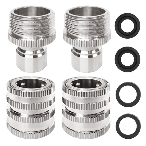 SWEAMTING garden hose quick connect with 3/4 inch fittings enables fast, secure hookups