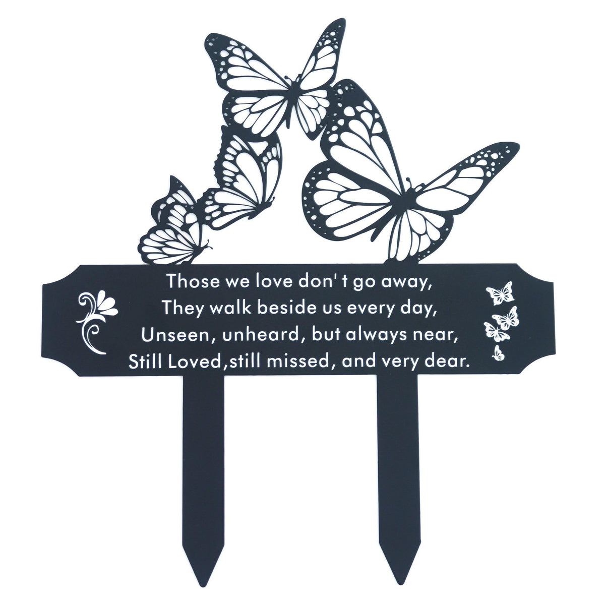 SWEEARTH grave decoration with butterfly marker enhances outdoor memorial spaces.
