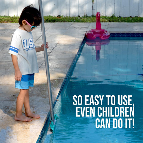 Stingray brush cleans corners and steps with ease.
