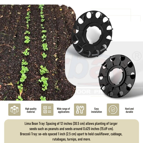Sweet corn plate showing 0.375 inch spacing with 7.2 inch intervals.