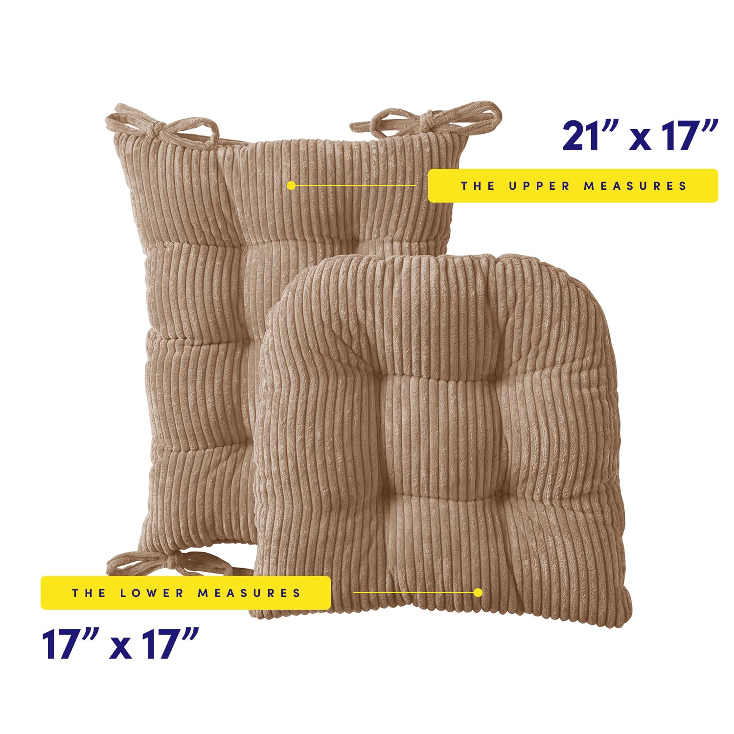 Sweet Home Collection rocking lower cushion, tufted velvet, enhances seat comfort