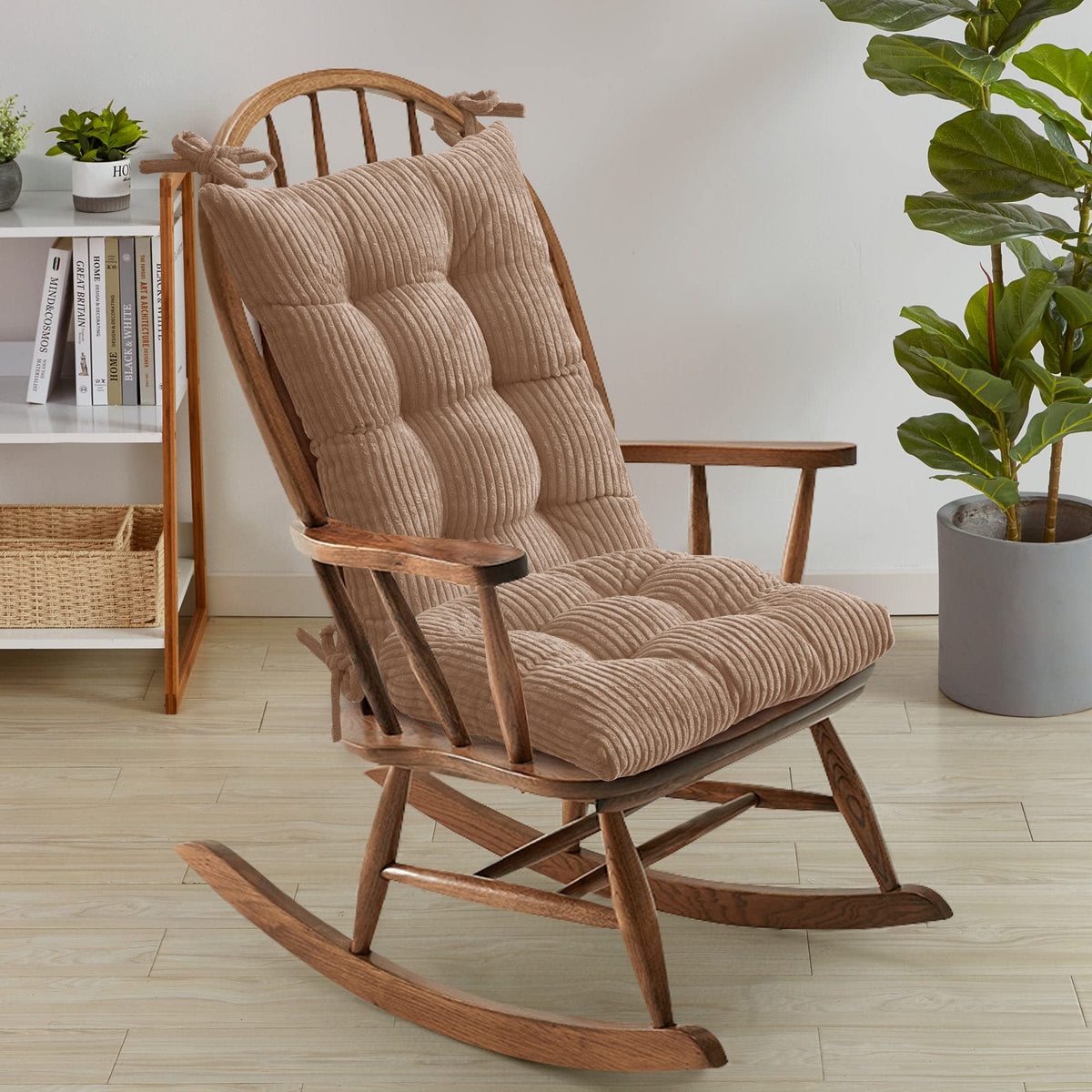 Sweet Home Collection rocking upper cushion, tufted velvet, adds plush support for seating