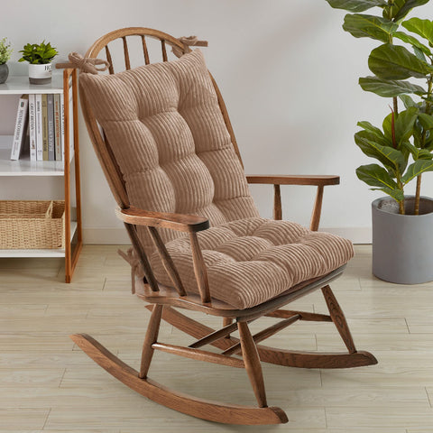 Sweet Home Collection rocking upper cushion, tufted velvet, adds plush support for seating