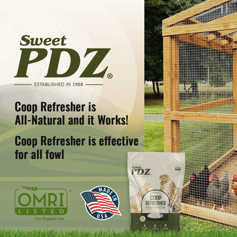 Sweet PDZ Coop Refresher packaging back view with usage details