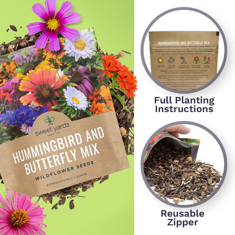 Sweet Yards 23-species blend highlights open-pollinated diversity.
