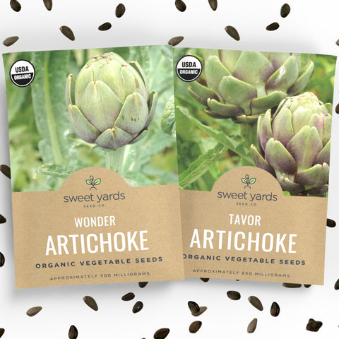 Sweet Yards Wonder Artichoke seeds front pack for homegrown harvest