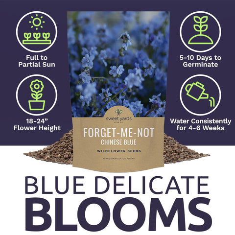 Sweet Yards quarter-pound bulk seeds cover large garden areas with color.