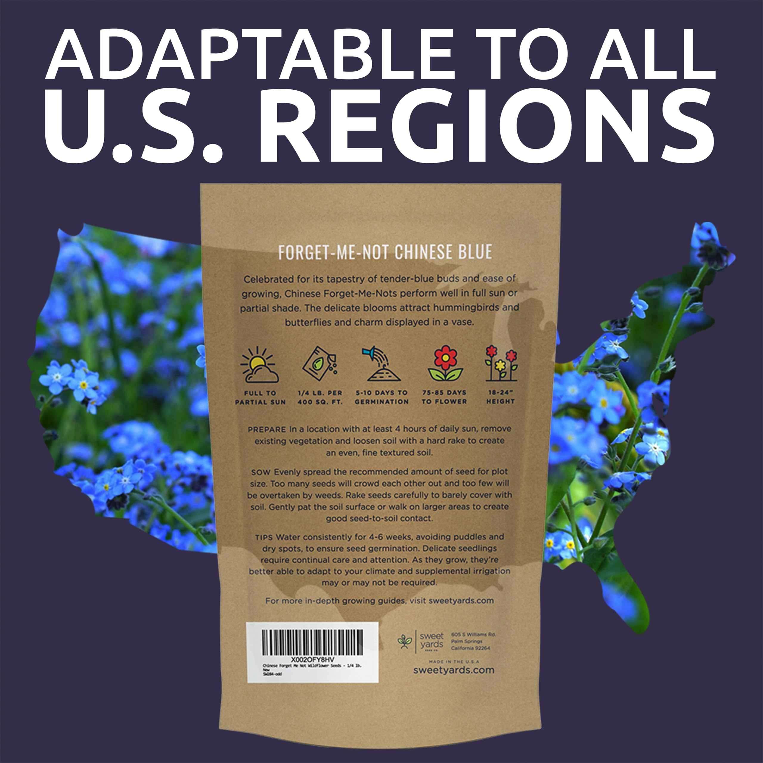 Sweet Yards ideal for borders, containers, and naturalized flower beds.