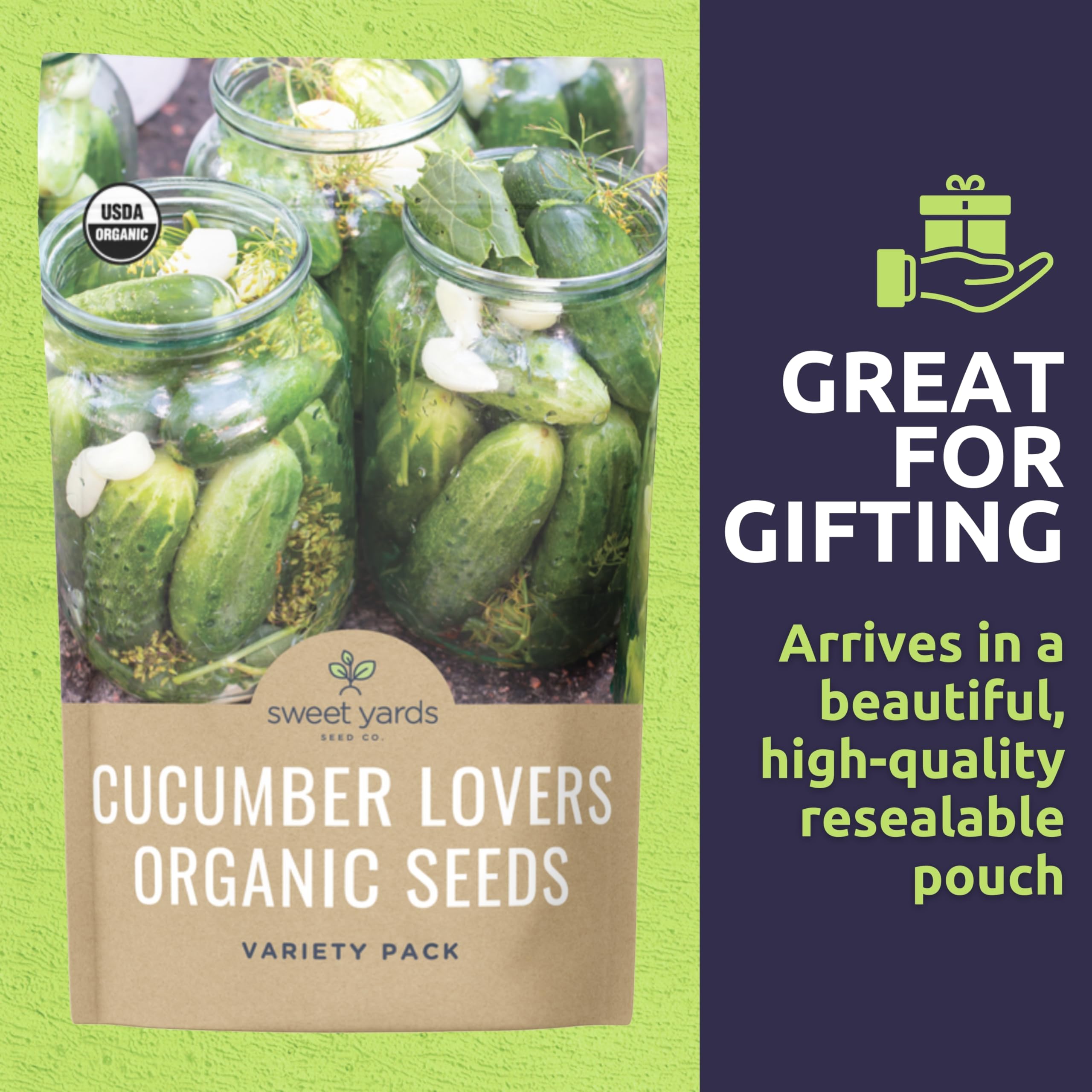 Sweet Yards Boston Pickling cucumber seeds perfect for crunchy, traditional pickles.