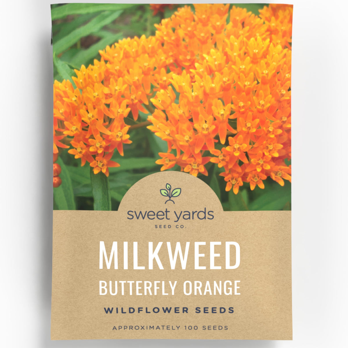 Sweet Yards Butterfly Orange Milkweed seeds for vibrant blooms and pollinator support.