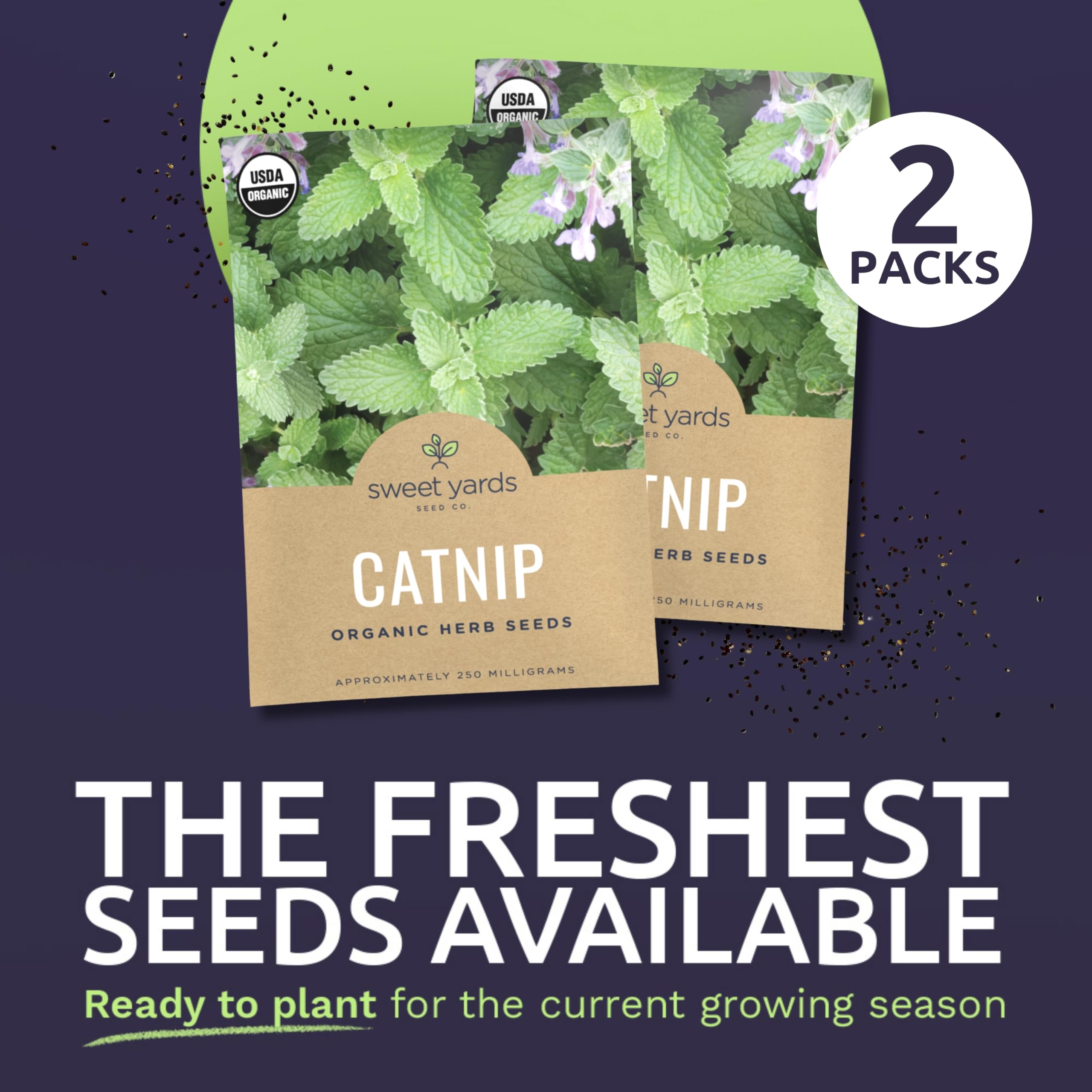 Sweet Yards catnip seeds enable multi-area planting and shared harvests.