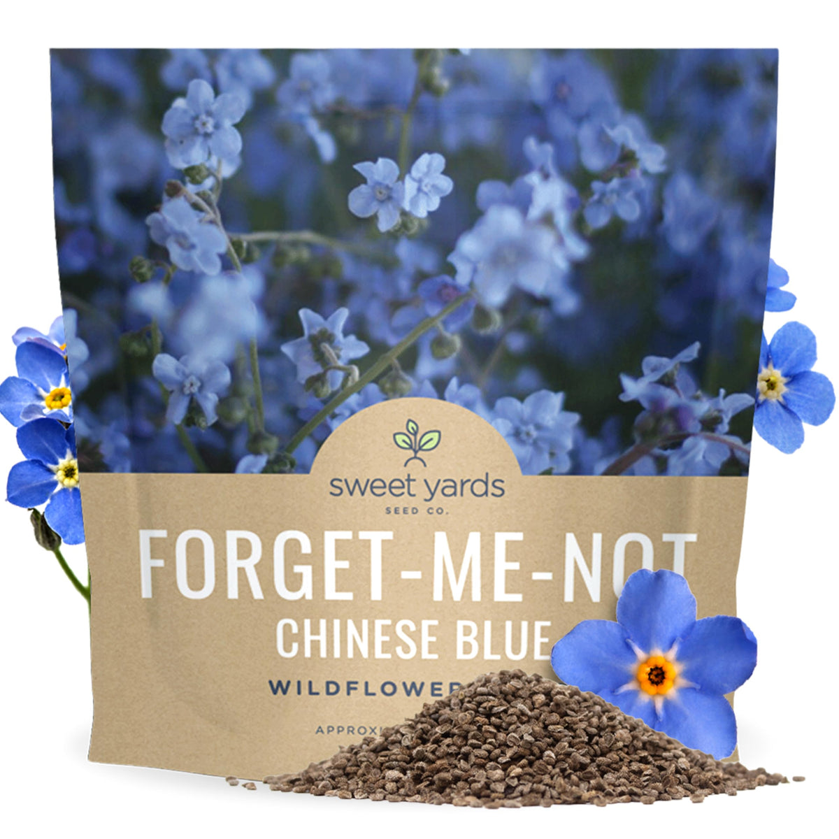 Sweet Yards Chinese Forget Me Not seeds bulk 1oz ready for planting
