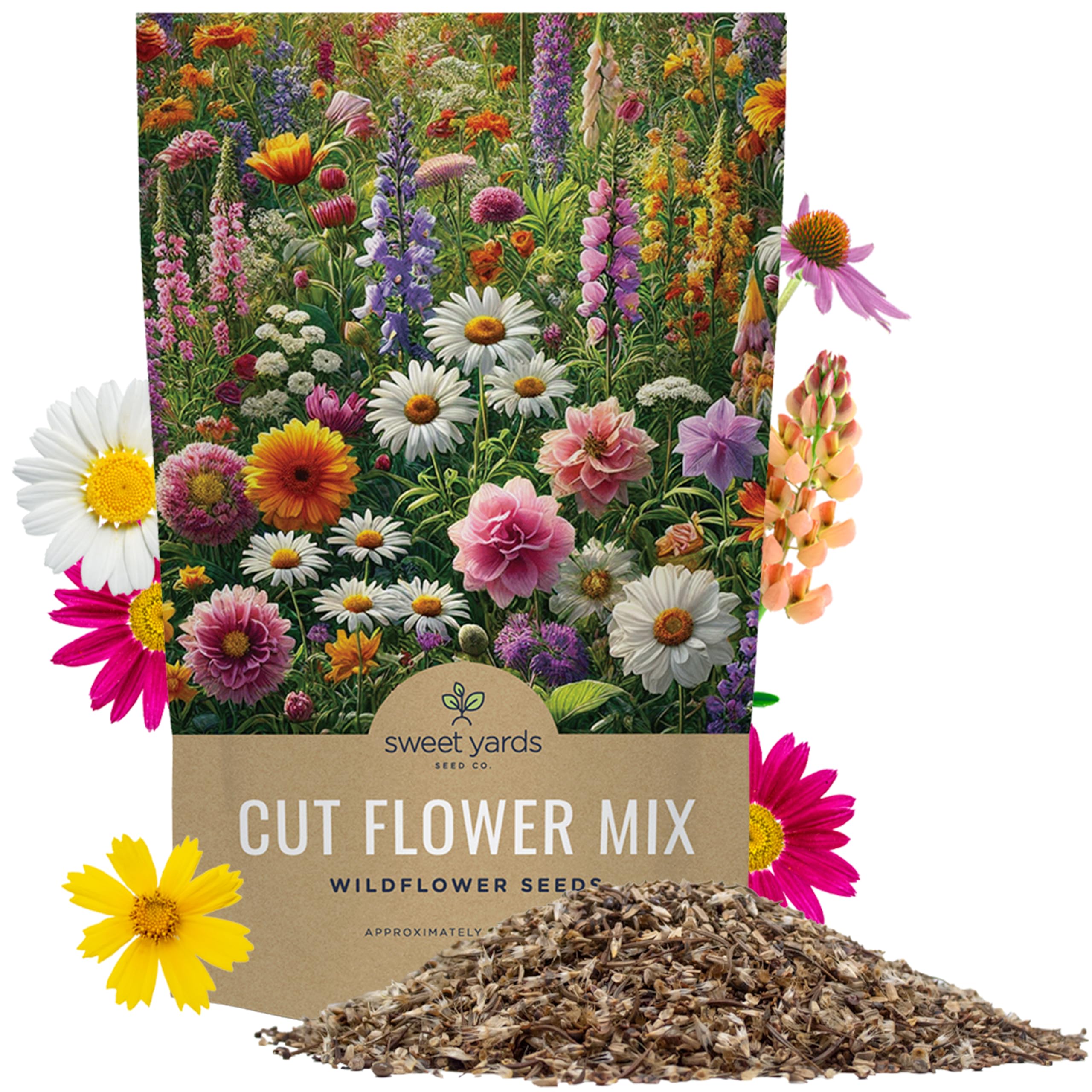 Sweet Yards cut flower seeds bulk bag ready for garden planting