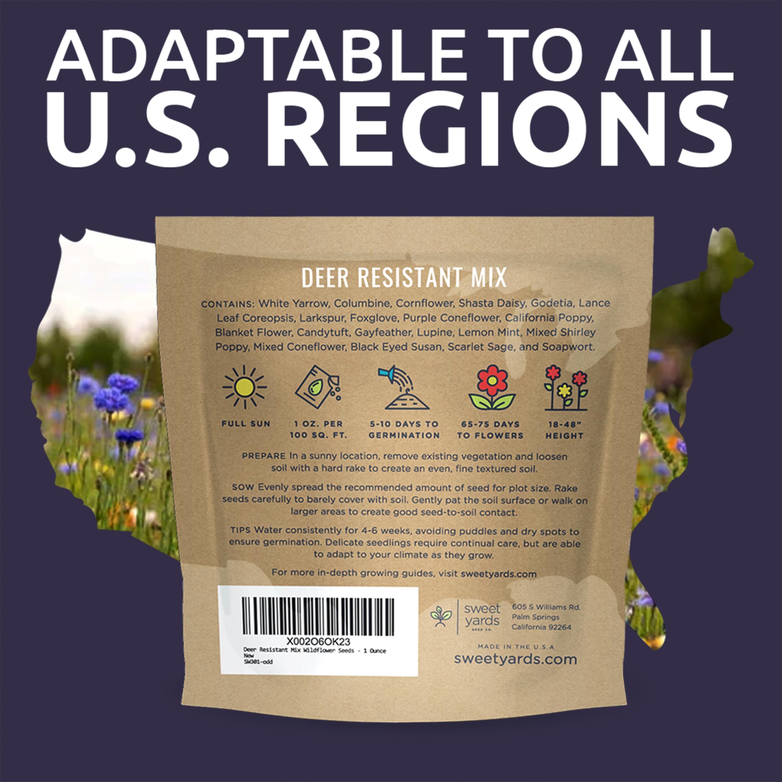 Sweet Yards photos on packaging aid planting guidance and layout ideas
