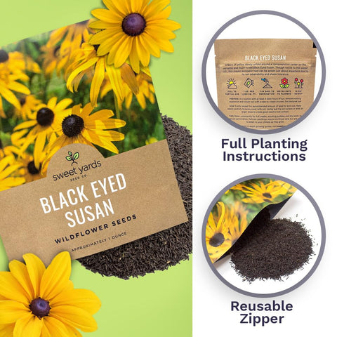 Sweet Yards garden setup ideas showcase how to feature wildflowers beautifully.