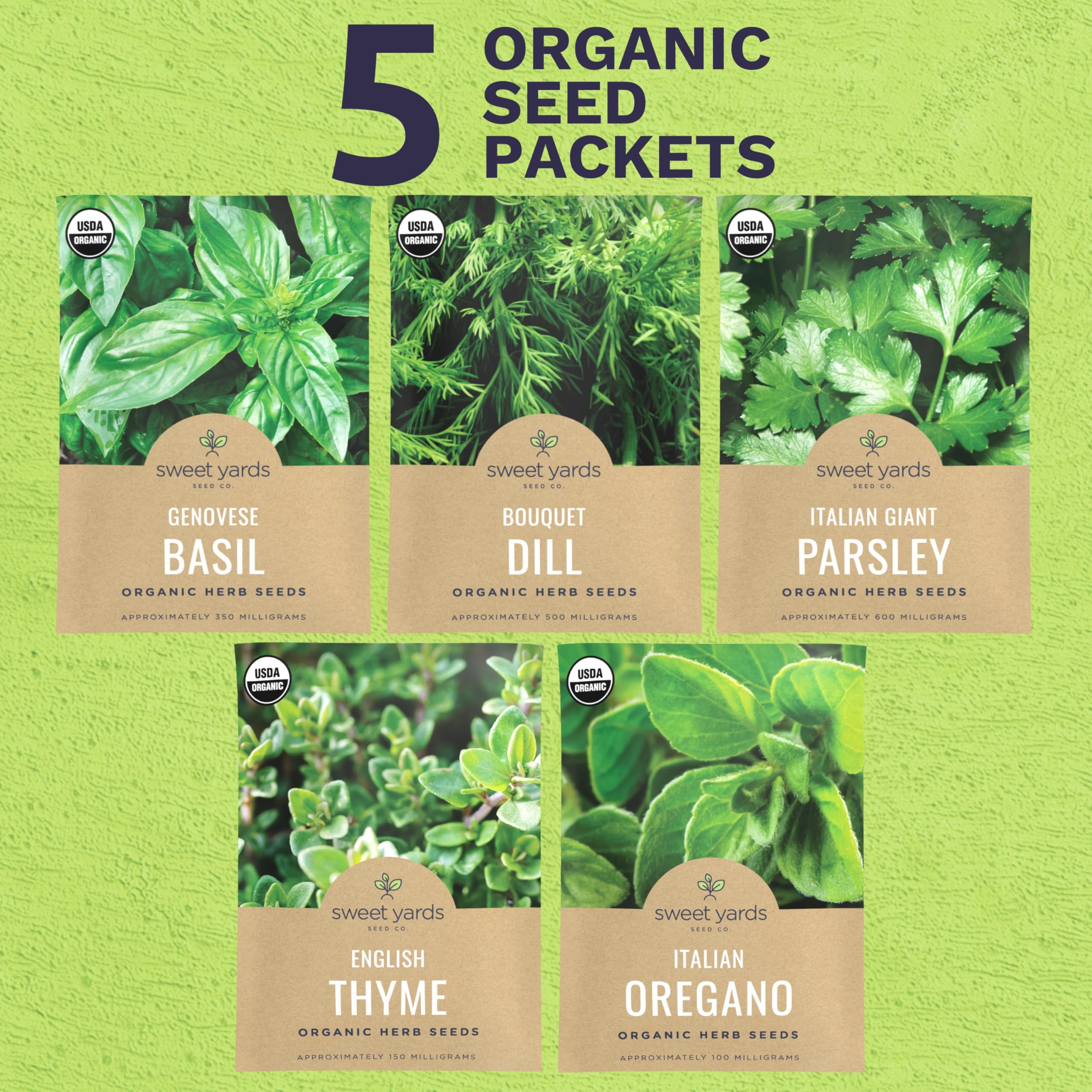Sweet Yards Genovese Basil seed packet ready for flavorful home cooking.