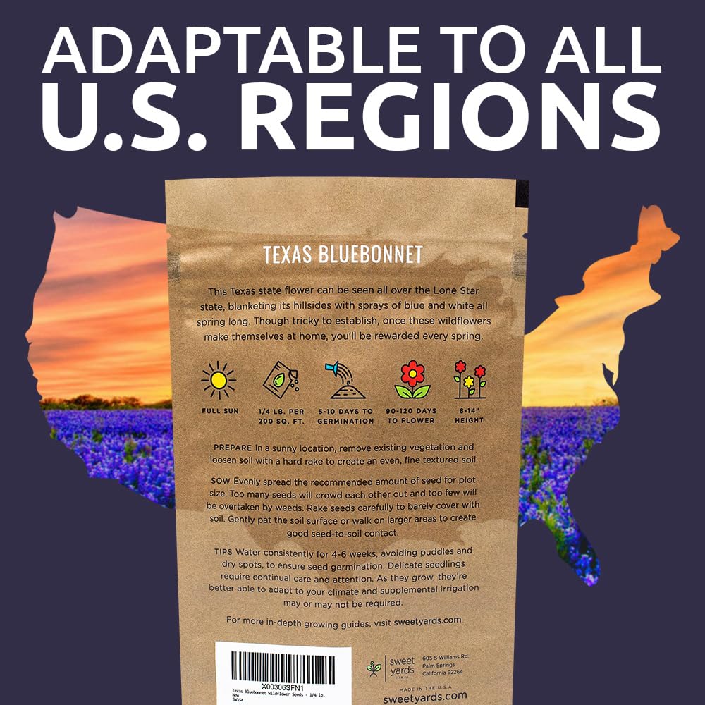 Sweet Yards gift-ready packaging for bluebonnet seed gifting.