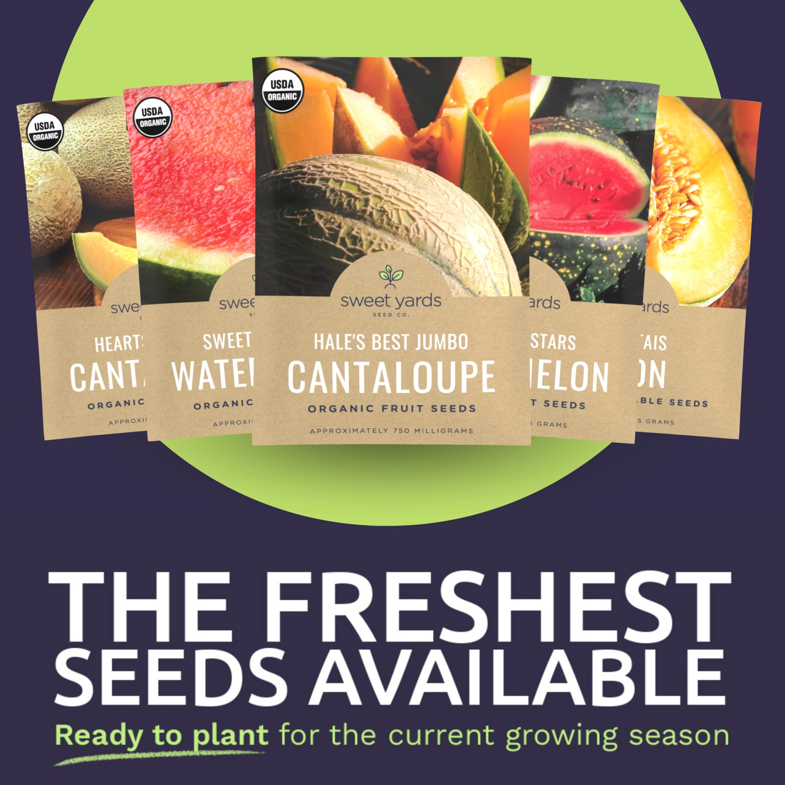 Sweet Yards Hales Best Jumbo Cantaloupe Packet highlights a classic, flavorful option