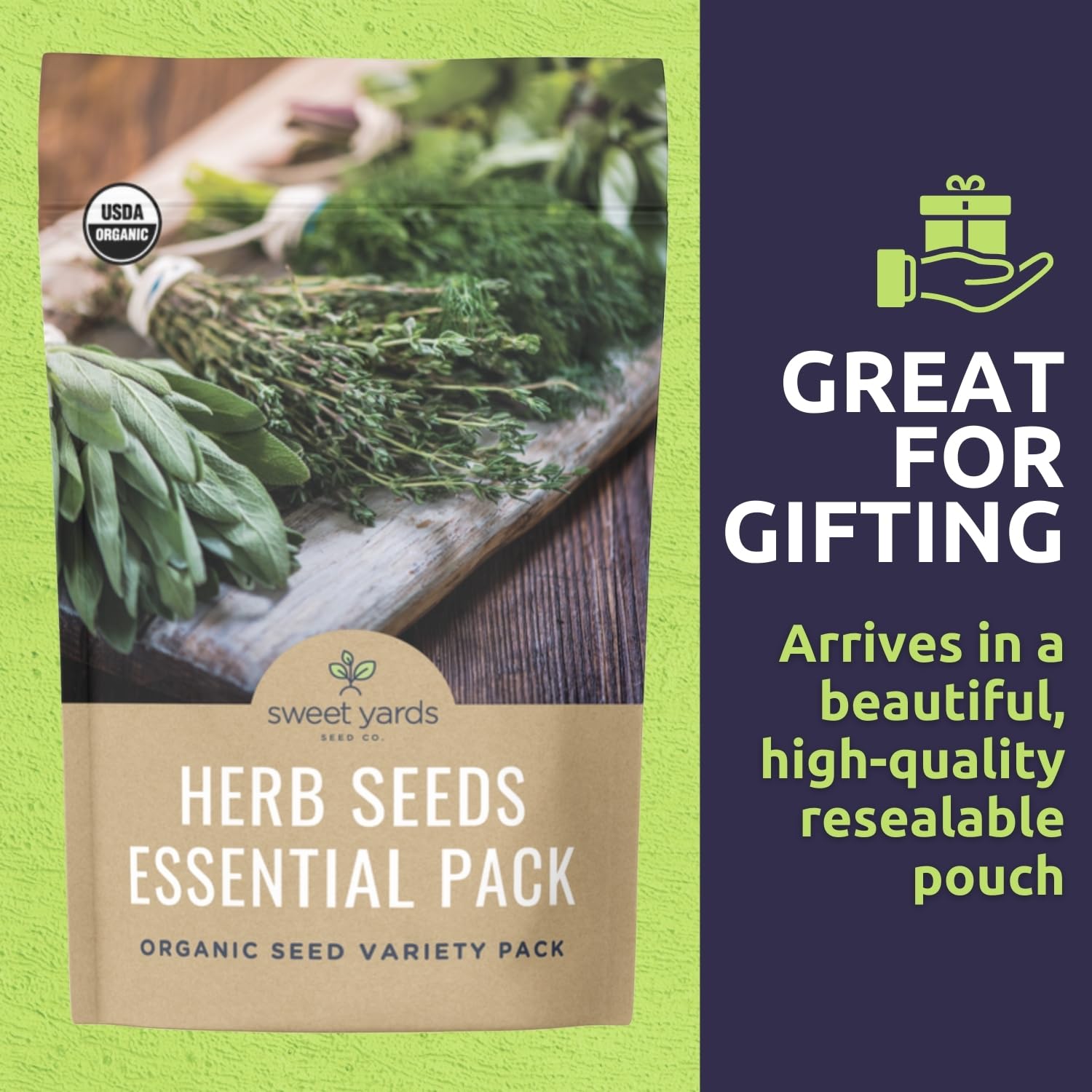 Sweet Yards Italian Parsley seed packet for vibrant garnishes.