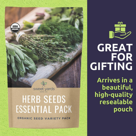 Sweet Yards Italian Parsley seed packet for vibrant garnishes.