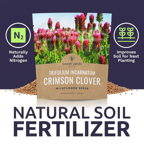Sweet Yards Non-GMO crimson clover seeds ensure trust and consistent germination