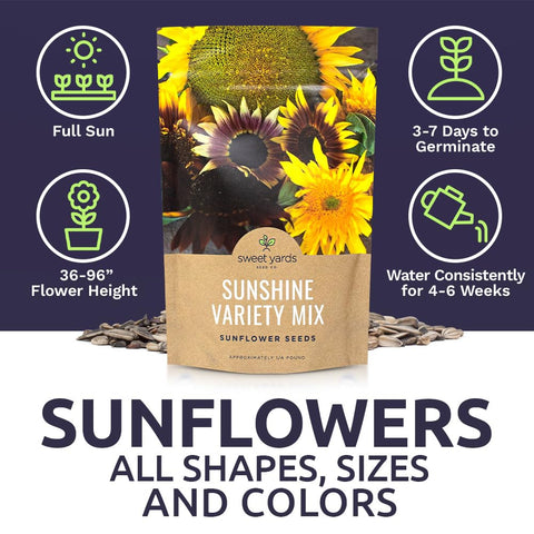 Sweet Yards non-GMO USA-grown seeds for reliable planting quality.