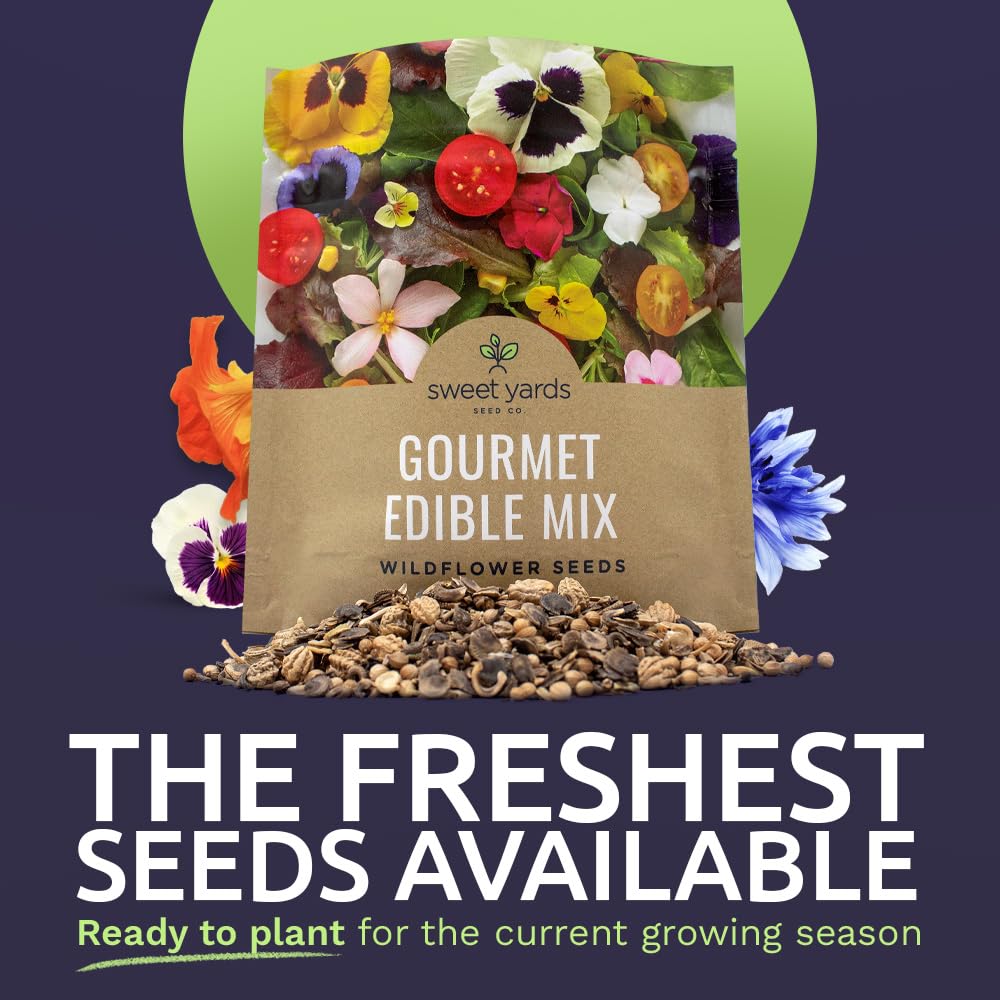 Sweet Yards one-ounce seeds on display ready for quick planting