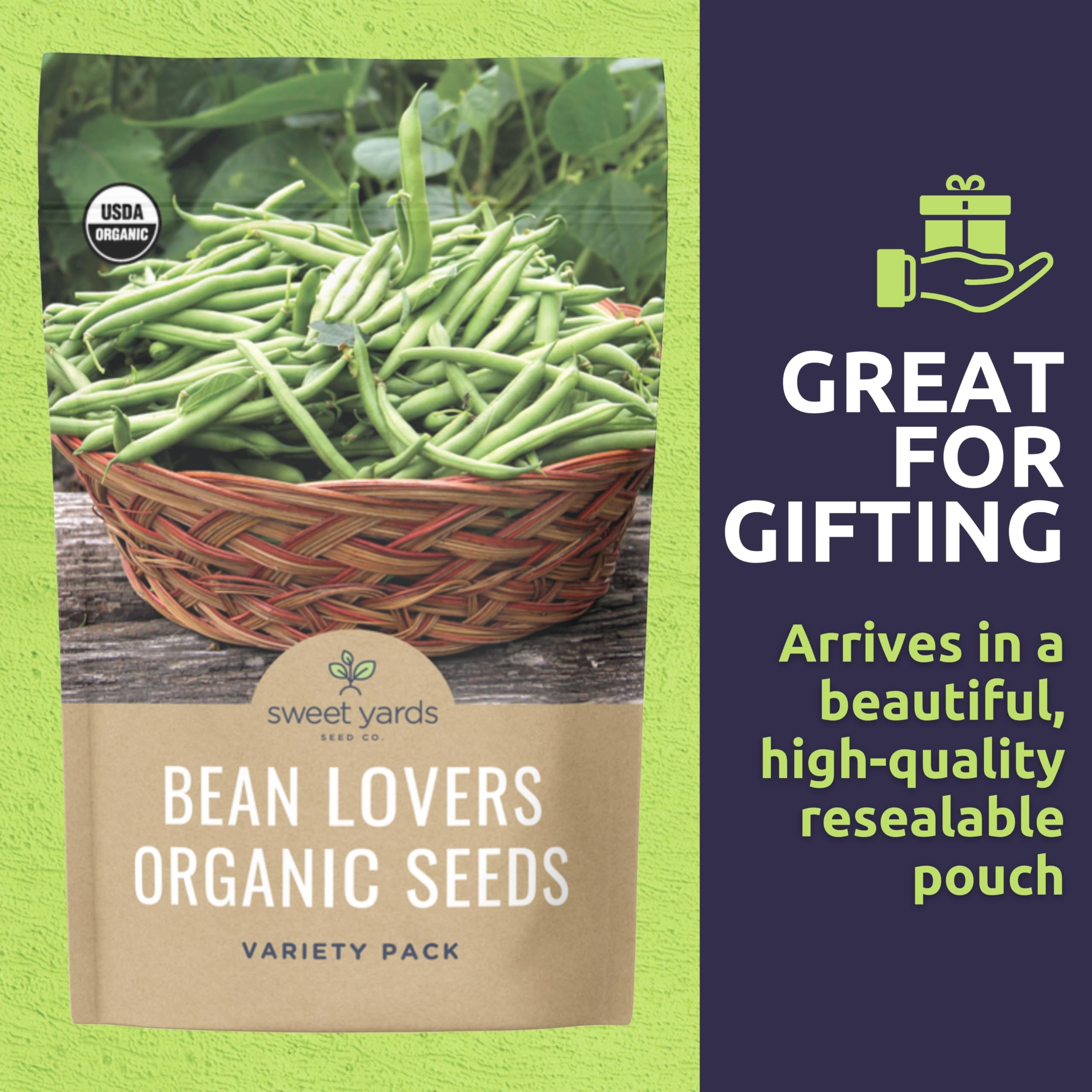 Sweet Yards packaging image showing premium seed packets and instructions