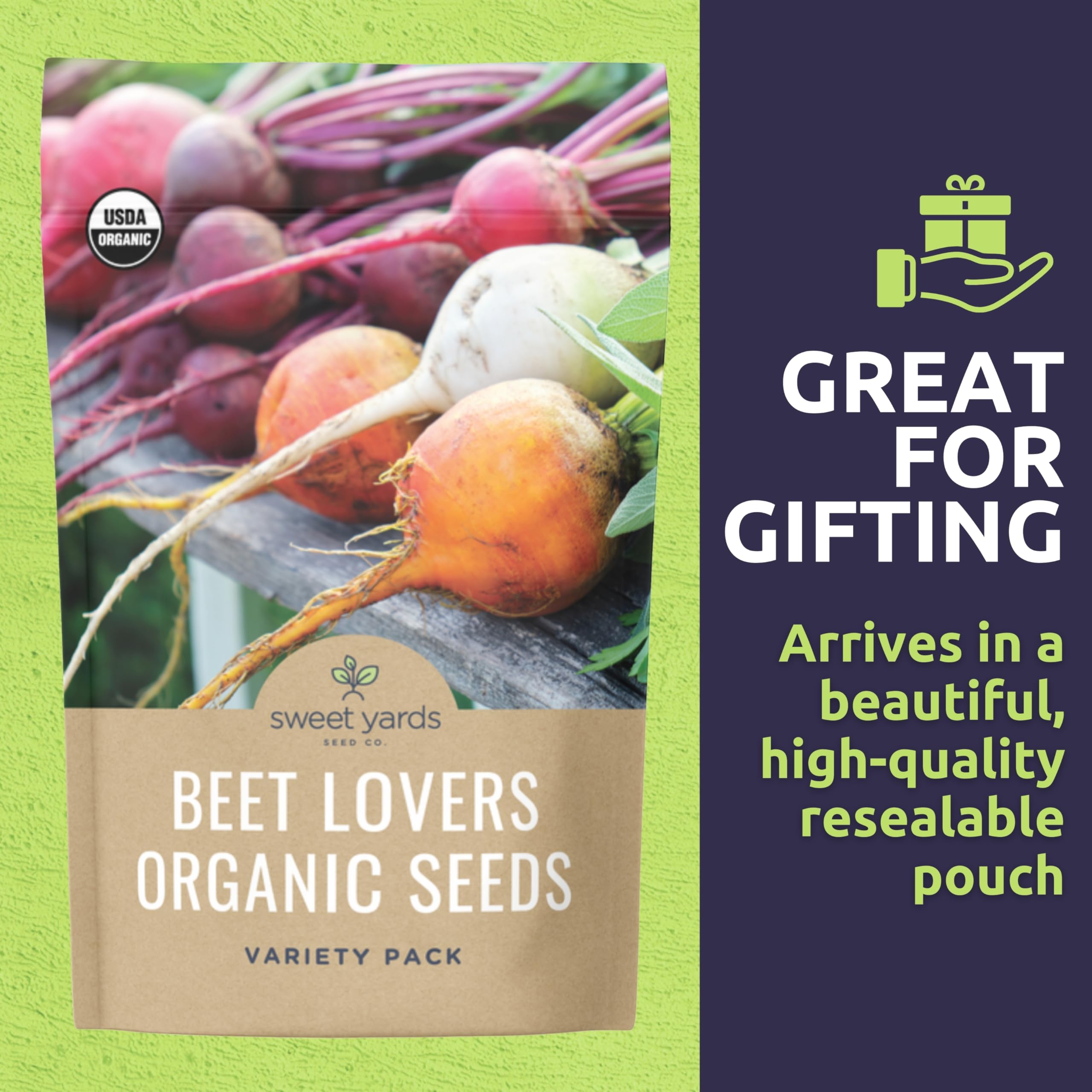 Sweet Yards Burpee's Golden Beet Seed Pack: bright golden roots for salads and roasting