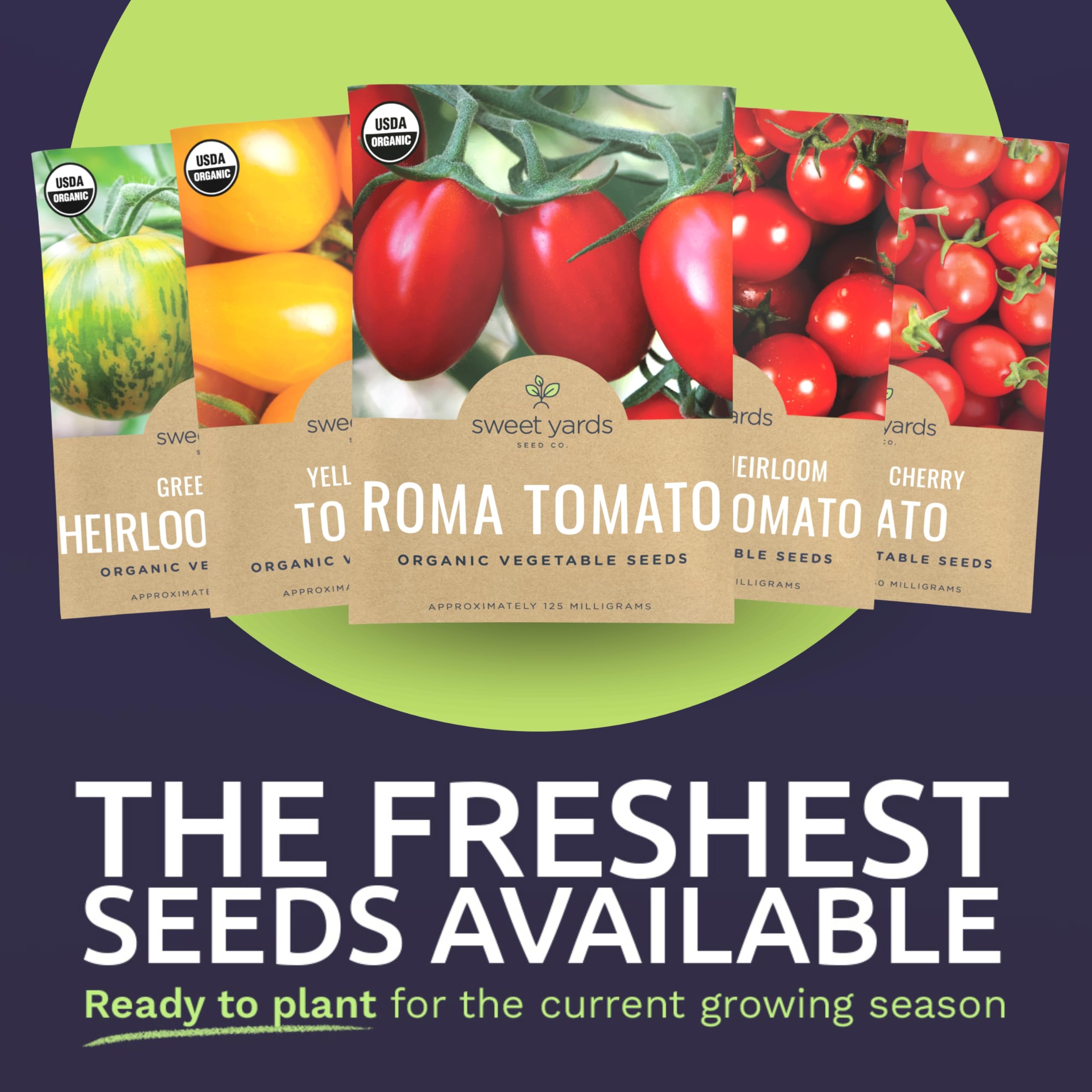 Sweet Yards Chadwick cherry tomato seeds for abundant small fruits.