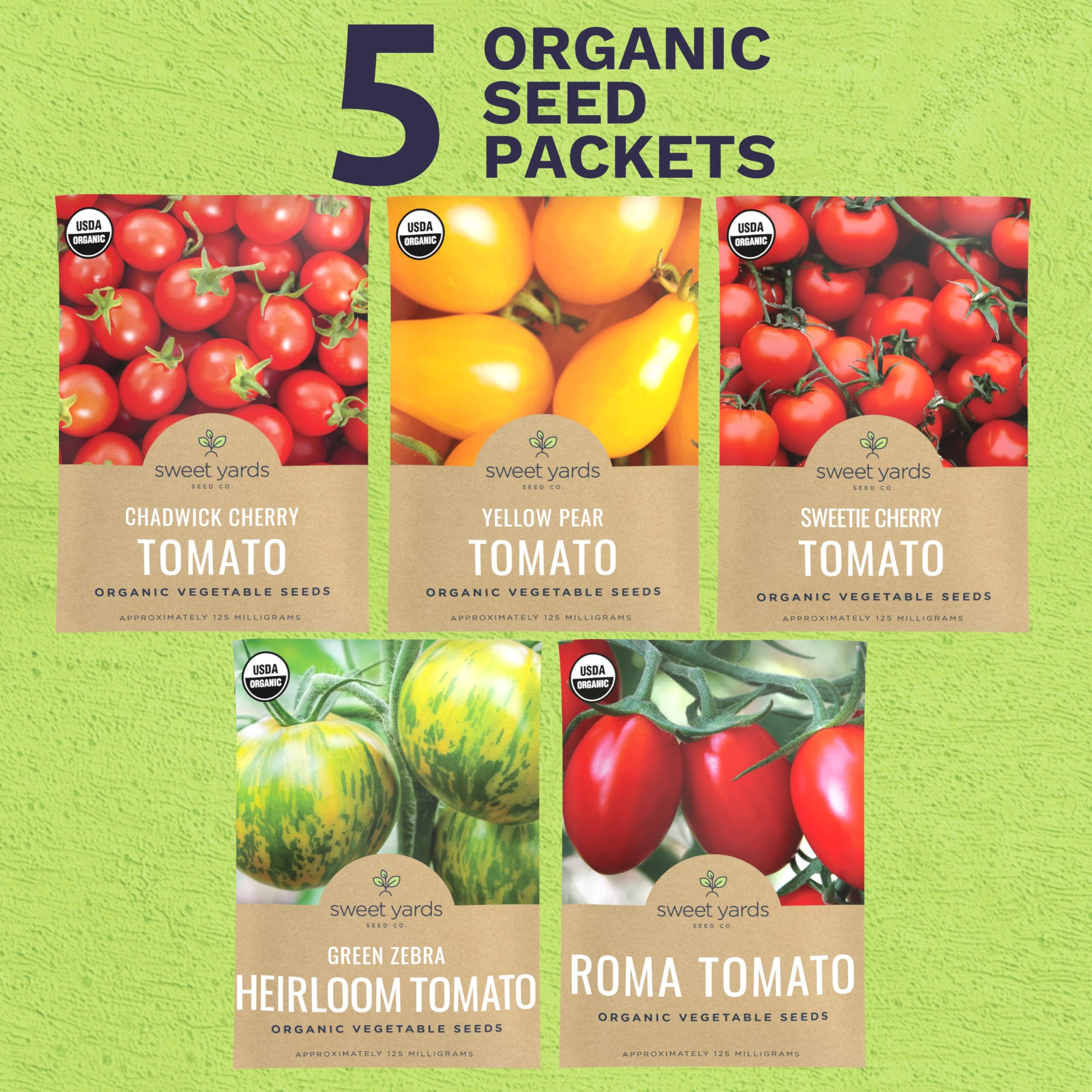 Sweet Yards Sweetie cherry tomato seeds ideal for snacking and salads.