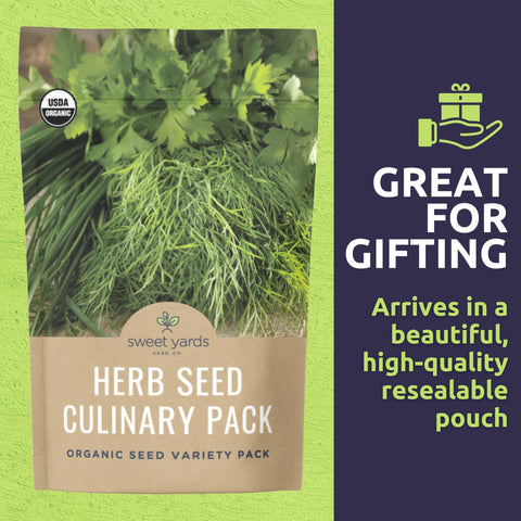 Sweet Yards Chives seeds for delicate onion-hued flavor on toppings and omelets.