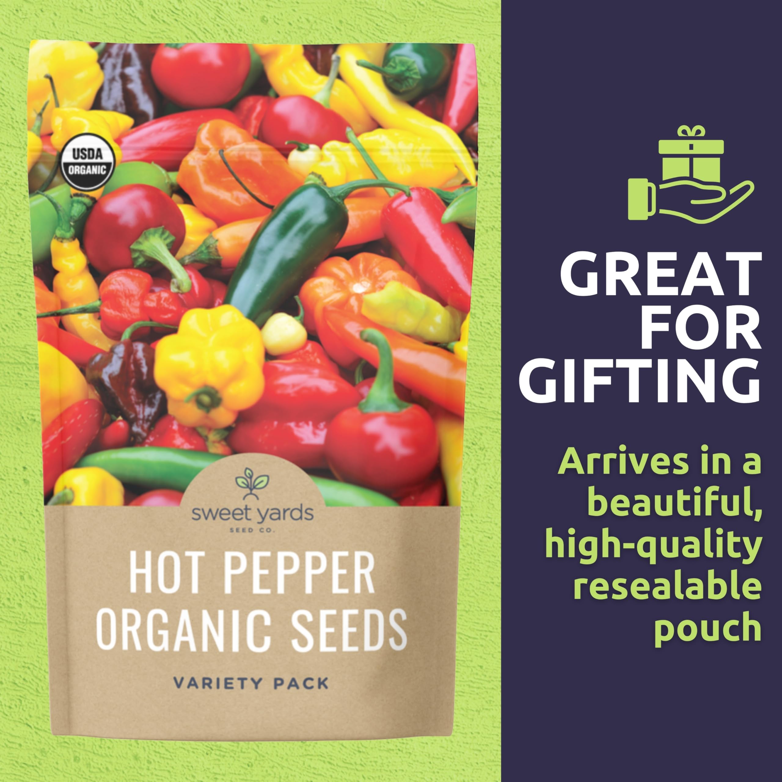 Sweet Yards reusable zipper storage highlights convenient long-term seed care