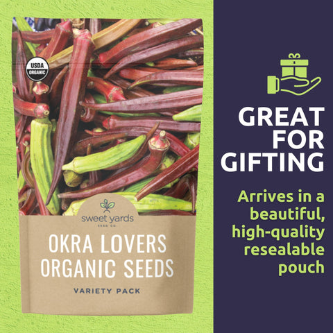SWEET YARDS organic Non-GMO certification label for trusted seed quality.