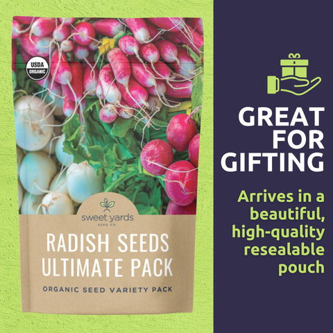 Sweet Yards Cherry Belle radish seeds deliver classic red crunch.