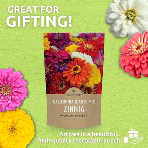 Sweet Yards zinnias attracting butterflies and pollinators