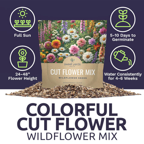Sweet Yards pollinator-friendly seeds for vibrant garden.