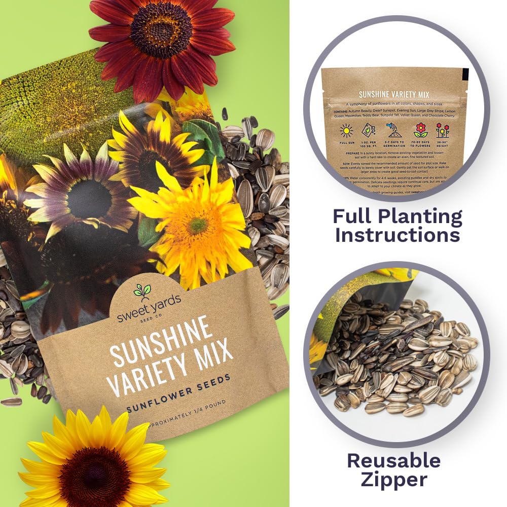 Sweet Yards premium packaging keeps seeds fresh for storage and gifting.