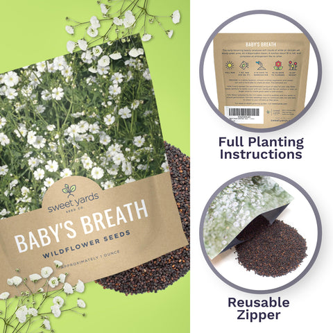 SWEET YARDS Premium packaging with storage and instructions supports easy seedkeeping