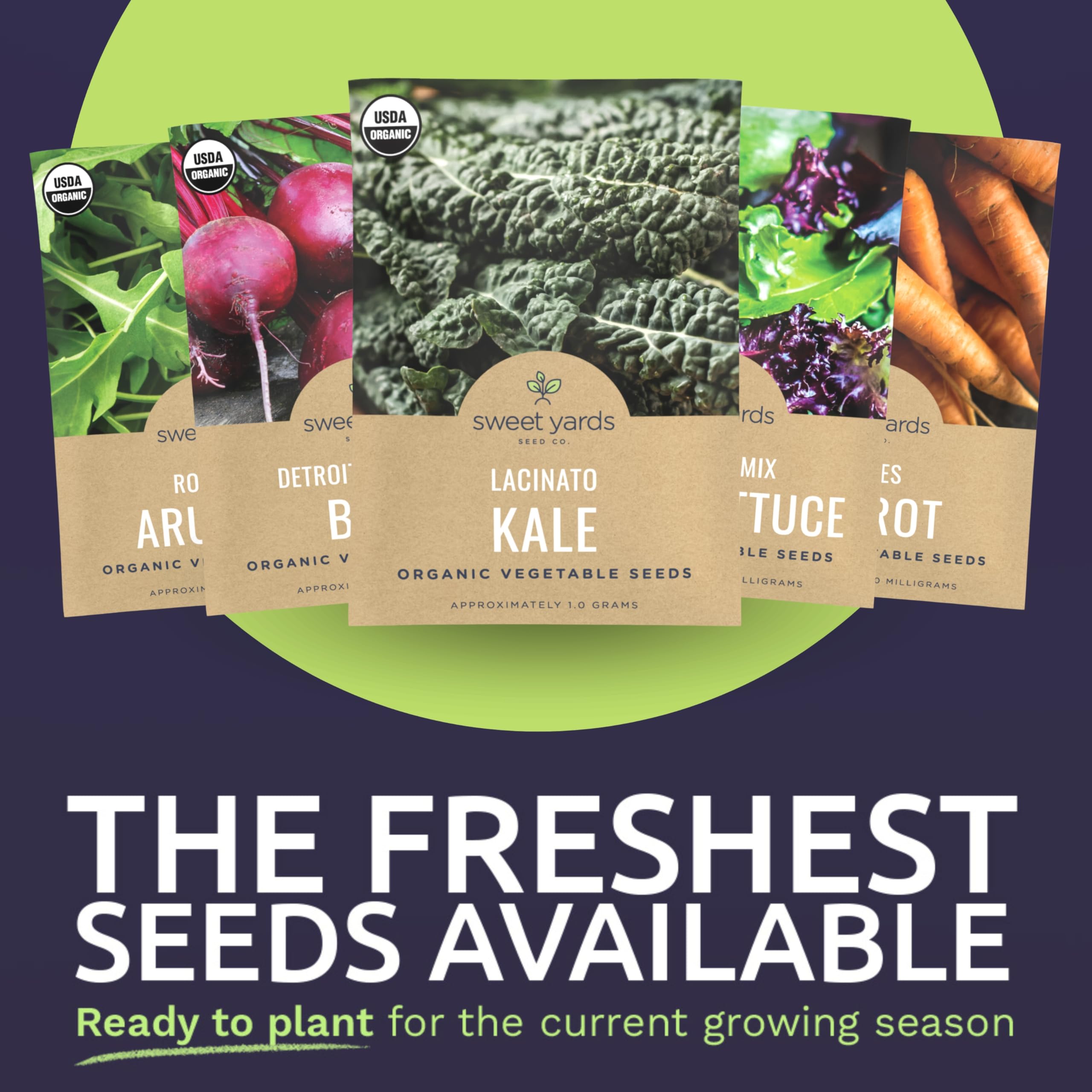 Sweet Yards Roquette Arugula seed packet for zesty salads