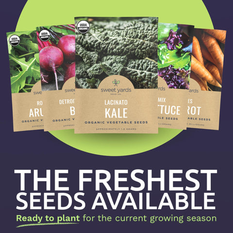 Sweet Yards Roquette Arugula seed packet for zesty salads