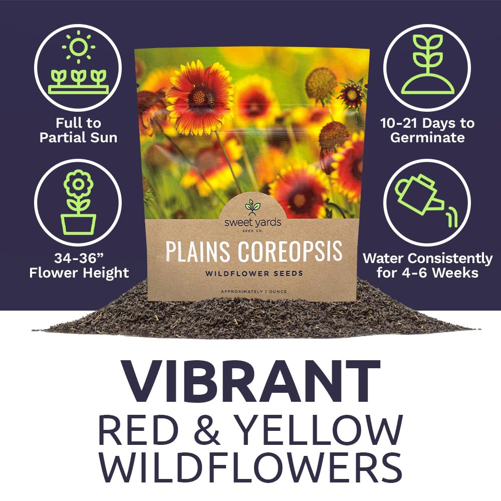 Sweet Yards seed packaging with reusable zipper for long storage.