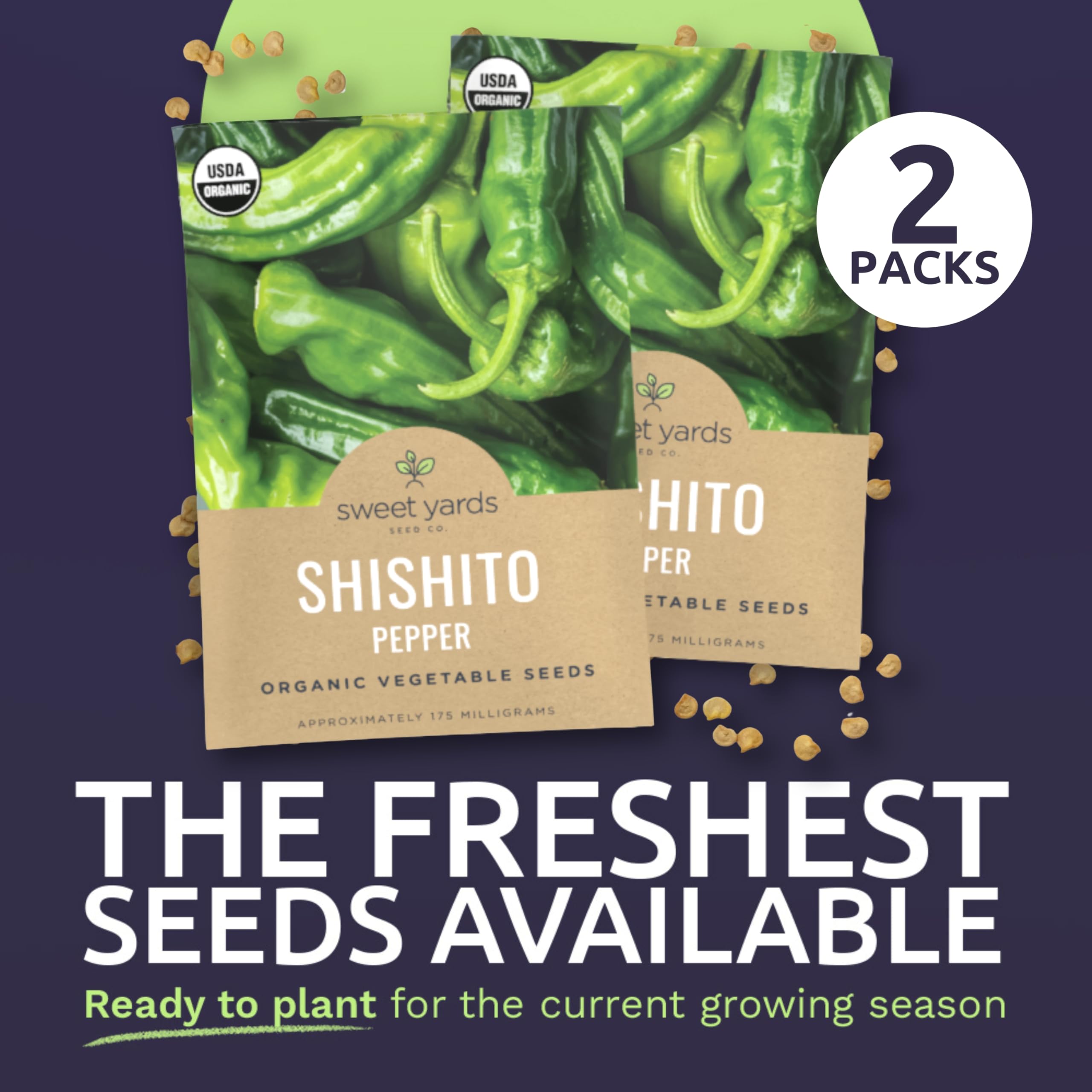 Shishito seed germination guarantee from Sweet Yards