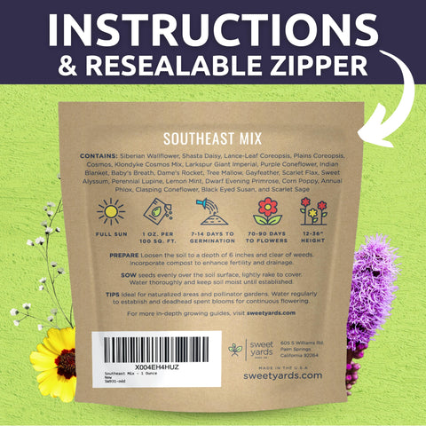 Sweet Yards Southeast Regional Mix premium packaging supports storage and gifting.