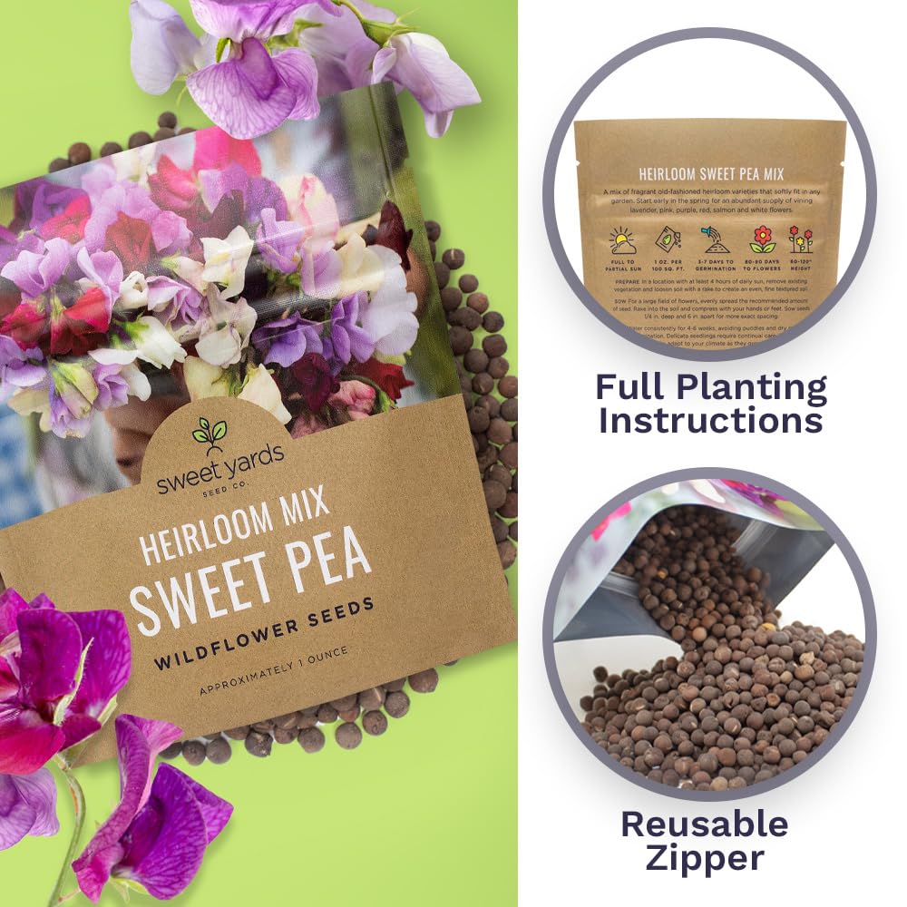 Sweet Yards bouquet-ready sweet peas add color and scent to arrangements